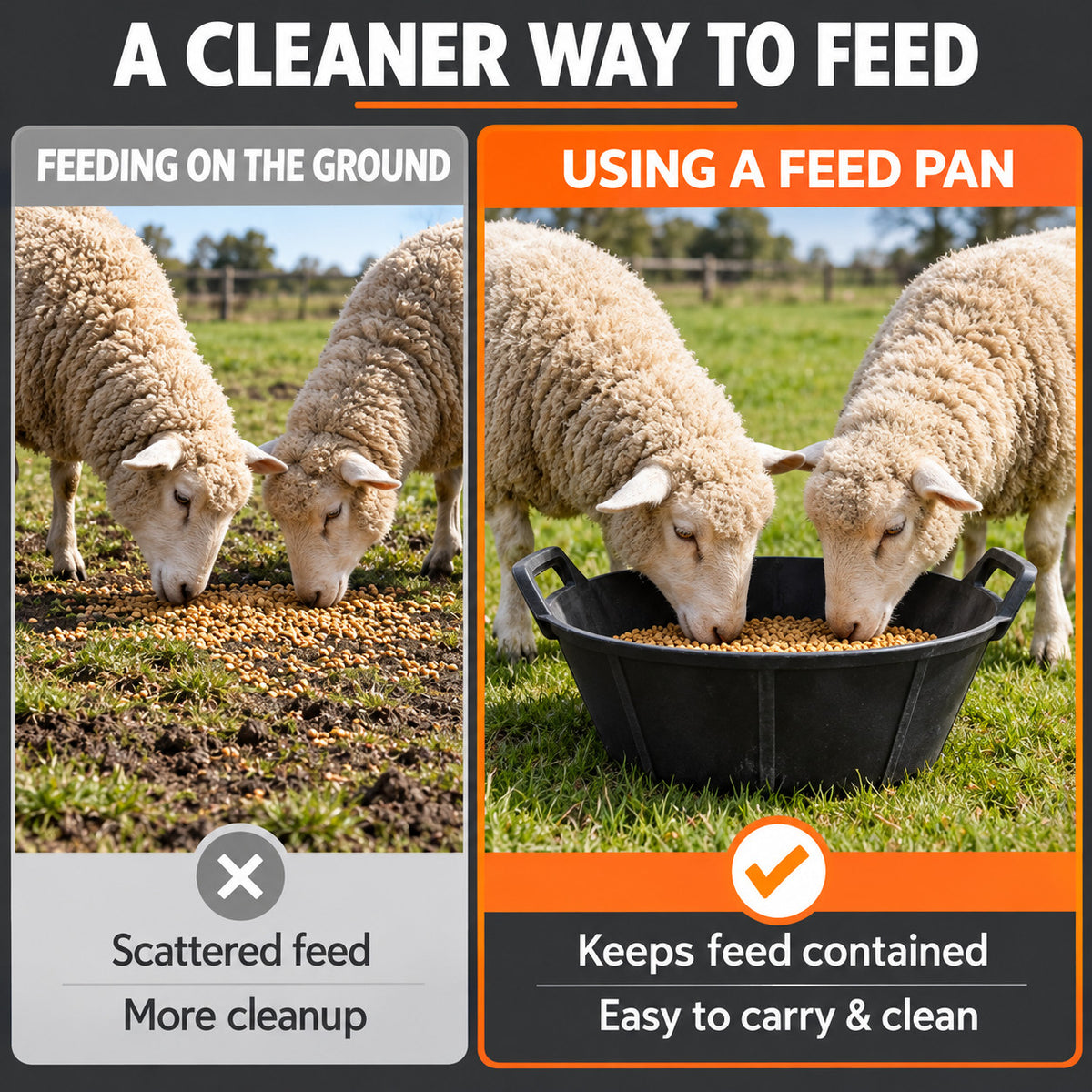 3 Gallon Rubber Feed Pan - 3