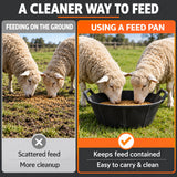 3 Gallon Rubber Feed Pan - 3
