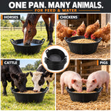 3 Gallon Rubber Feed Pan - 6