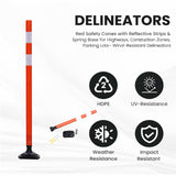Flexible SpringBack Surface Mount Delineator Post - top-down view