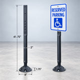 8PCS SpringBack Surface Mount Sign Stand – Impact-Resistant Parking & Traffic Sign Holder