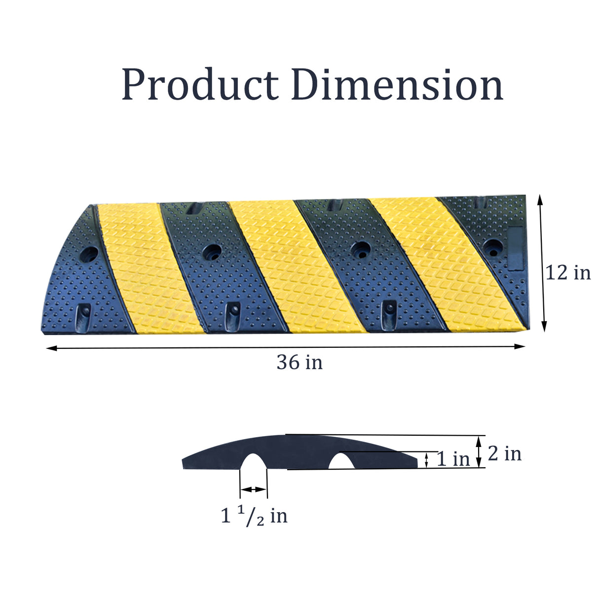 2PCS 3 Foot Speed Bump