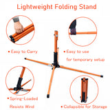 Portable Roll-Up Sign Stand with TPU Spring System | Adjustable Height & Easy Setup | Durable & Stable for Roadwork, Construction Zones, and Traffic Control