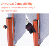 Portable Roll-Up Sign Stand with TPU Spring System | Adjustable Height & Easy Setup | Durable & Stable for Roadwork, Construction Zones, and Traffic Control