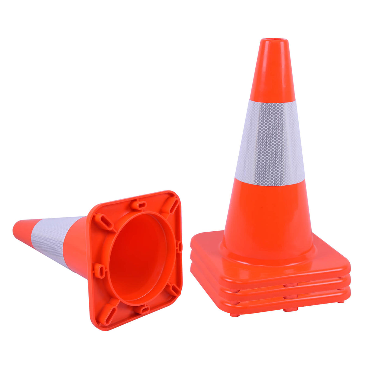 Solid Orange Economy Traffic Cones