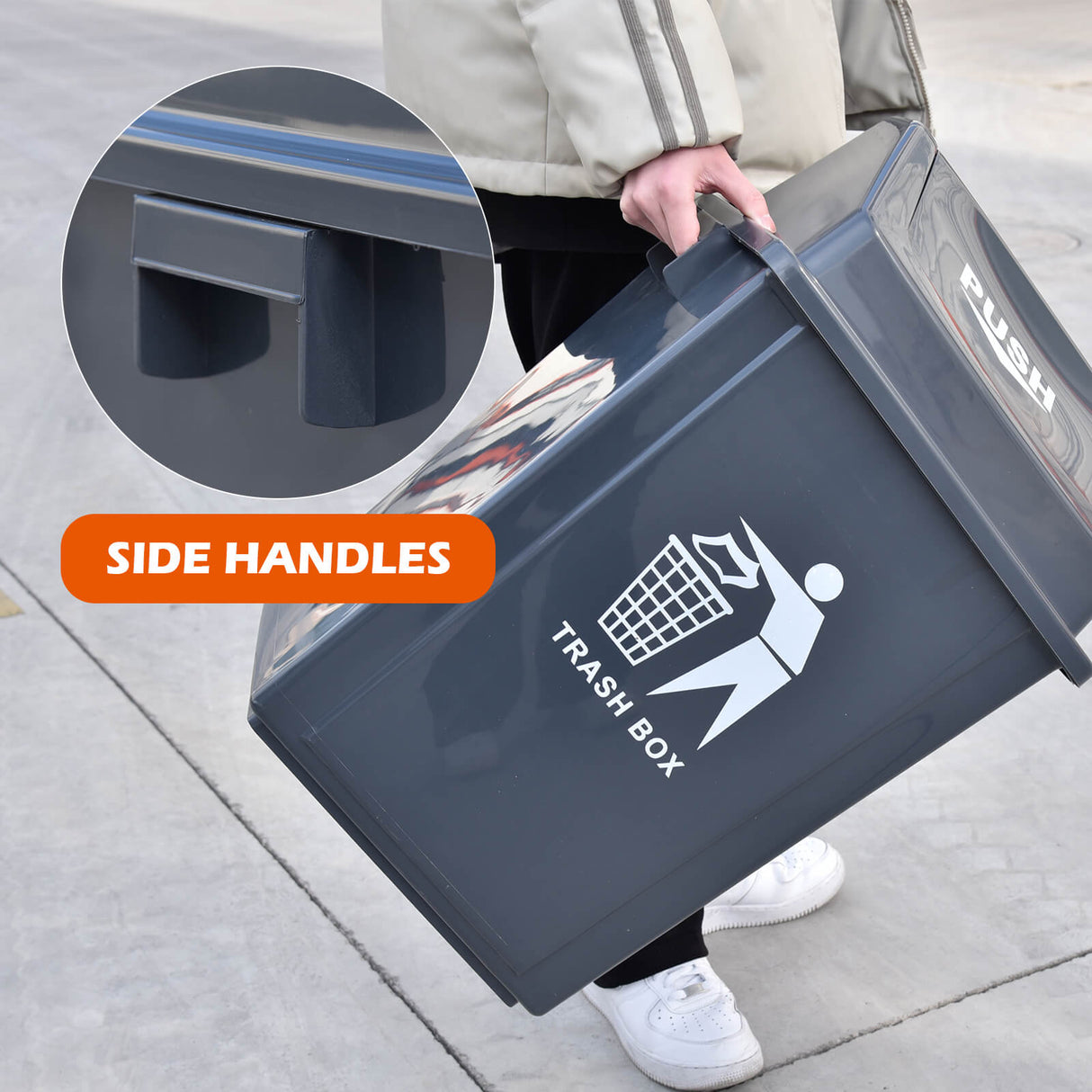 Trash Bins with Lids