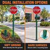 80-Inch Galvanized Steel U-Channel Sign Post for Traffic & Parking Signs