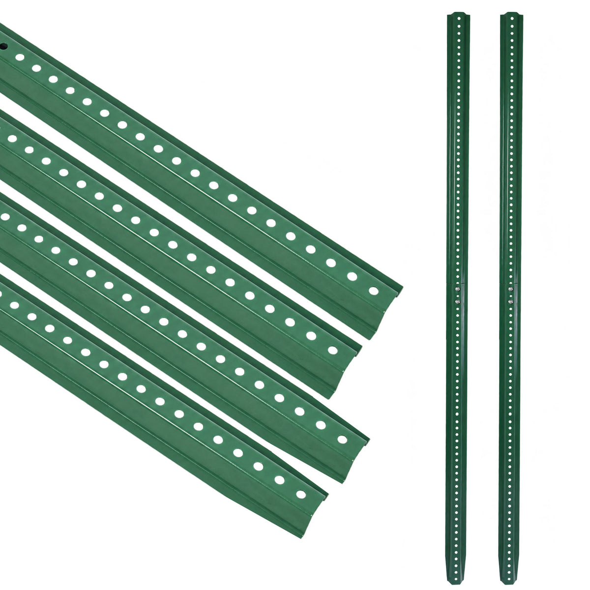 80-Inch Galvanized Steel U-Channel Sign Post for Traffic & Parking Signs