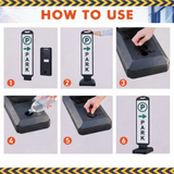 Vertical Panel with Pedestrian Cross Sign,Valet Parking,No Parking,ADA Sign - with accessories