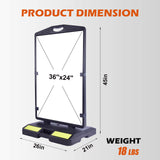 Wind-Resistant Sign Board with Water Filled Base