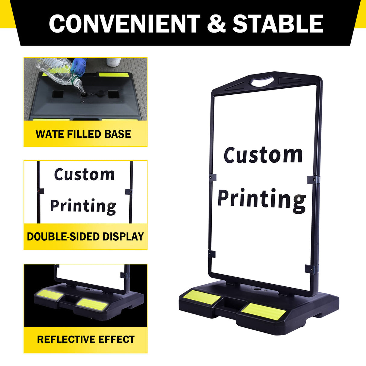 Wind SignBoard with Water Filled Base