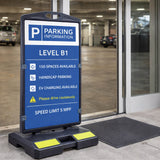 Wind-Resistant Sign Board with Water Filled Base