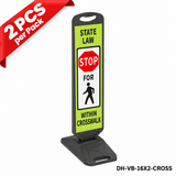 Vertical Panel with Pedestrian Cross Sign,Valet Parking,No Parking,ADA Sign - 26
