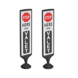 Vertical Panel with Pedestrian Cross Sign,Valet Parking,No Parking,ADA Sign - outdoor installation example