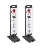 Vertical Panel with Pedestrian Cross Sign,Valet Parking,No Parking,ADA Sign