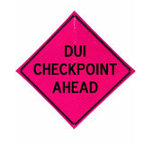 48" Reflective Pink Vinyl Roll-Up Sign | Durable & Weather-Resistant | Ideal for Traffic Control, Roadwork, Construction Zones, and Safety Warnings | Portable & Easy to Store