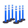 6PCS T-Top Delineator Post with Rubber /Water Filled Base - top-down view