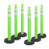6PCS T-Top Delineator Post with Rubber /Water Filled Base - packaging and contents