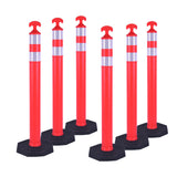 6PCS T-Top Delineator Post with Rubber /Water Filled Base - front view