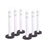 6PCS T-Top Delineator Post with Rubber /Water Filled Base - front view