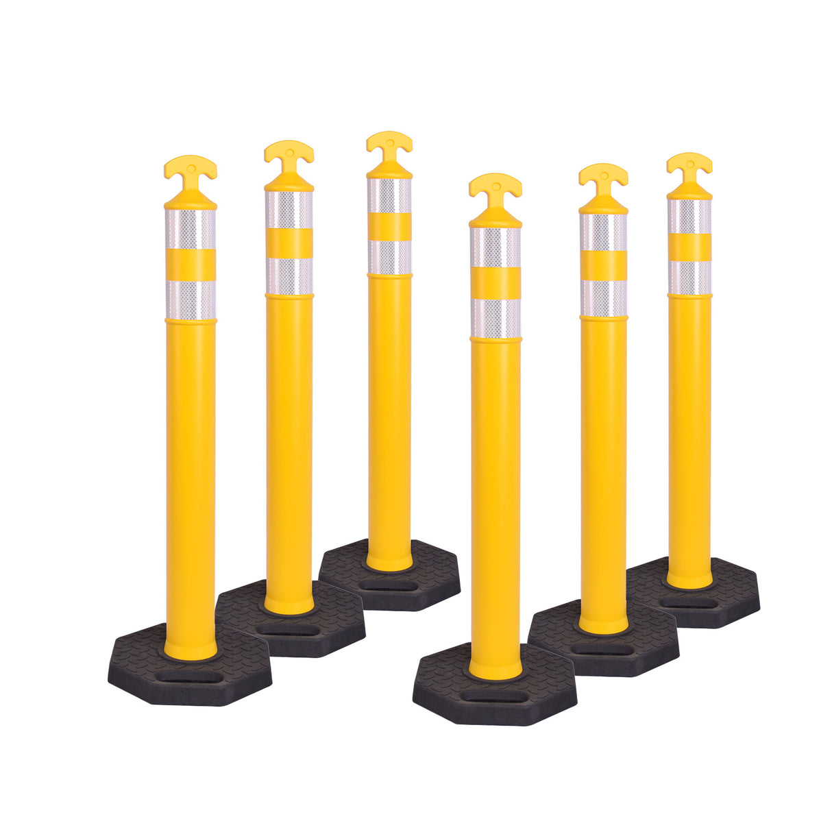6PCS T-Top Delineator Post with Rubber /Water Filled Base - close-up detail