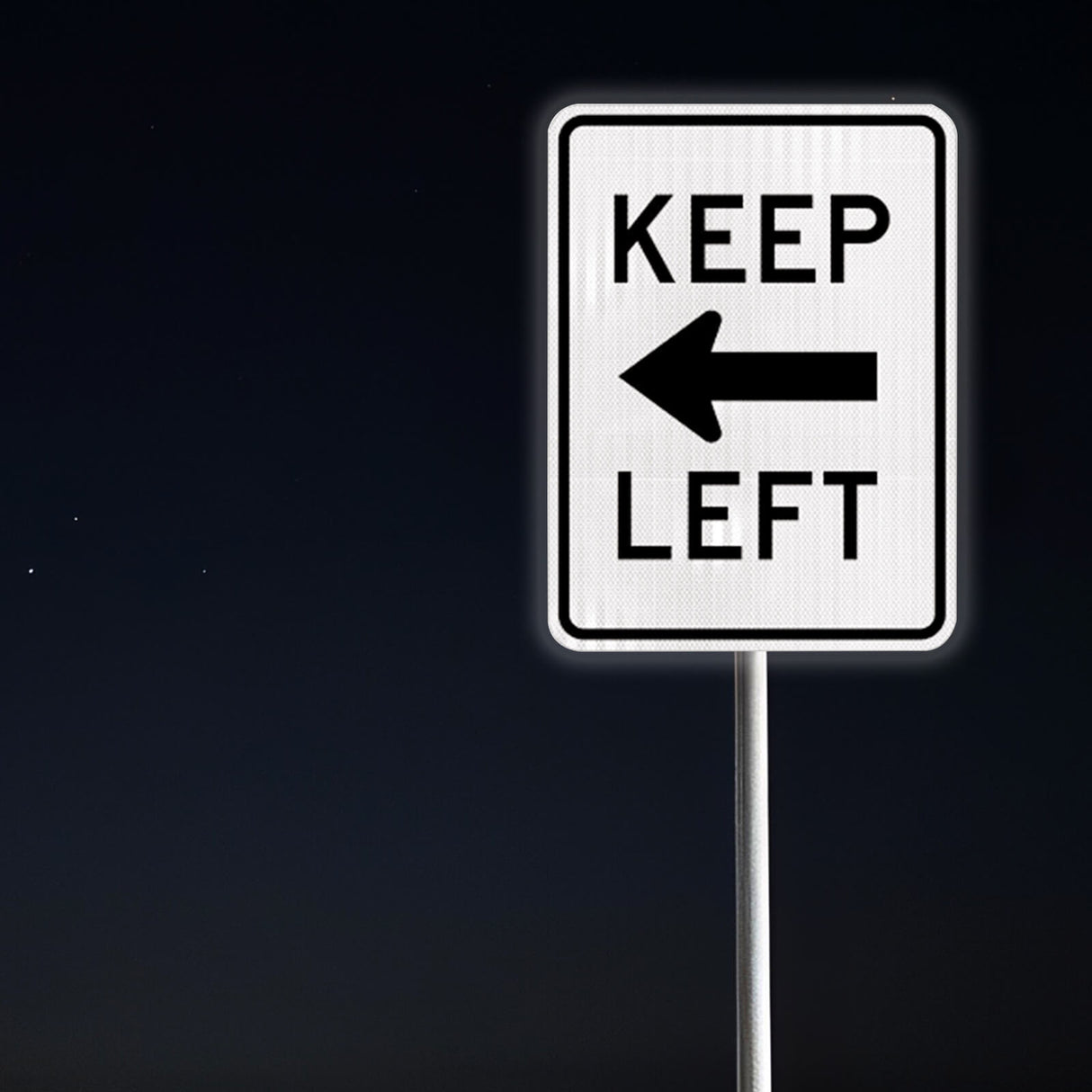 Keep Left Sign