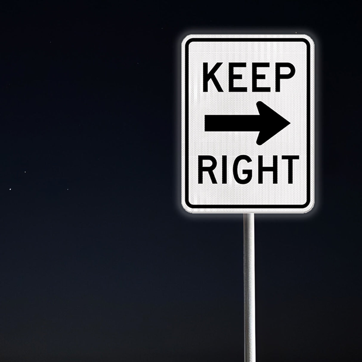 Keep Right Sign