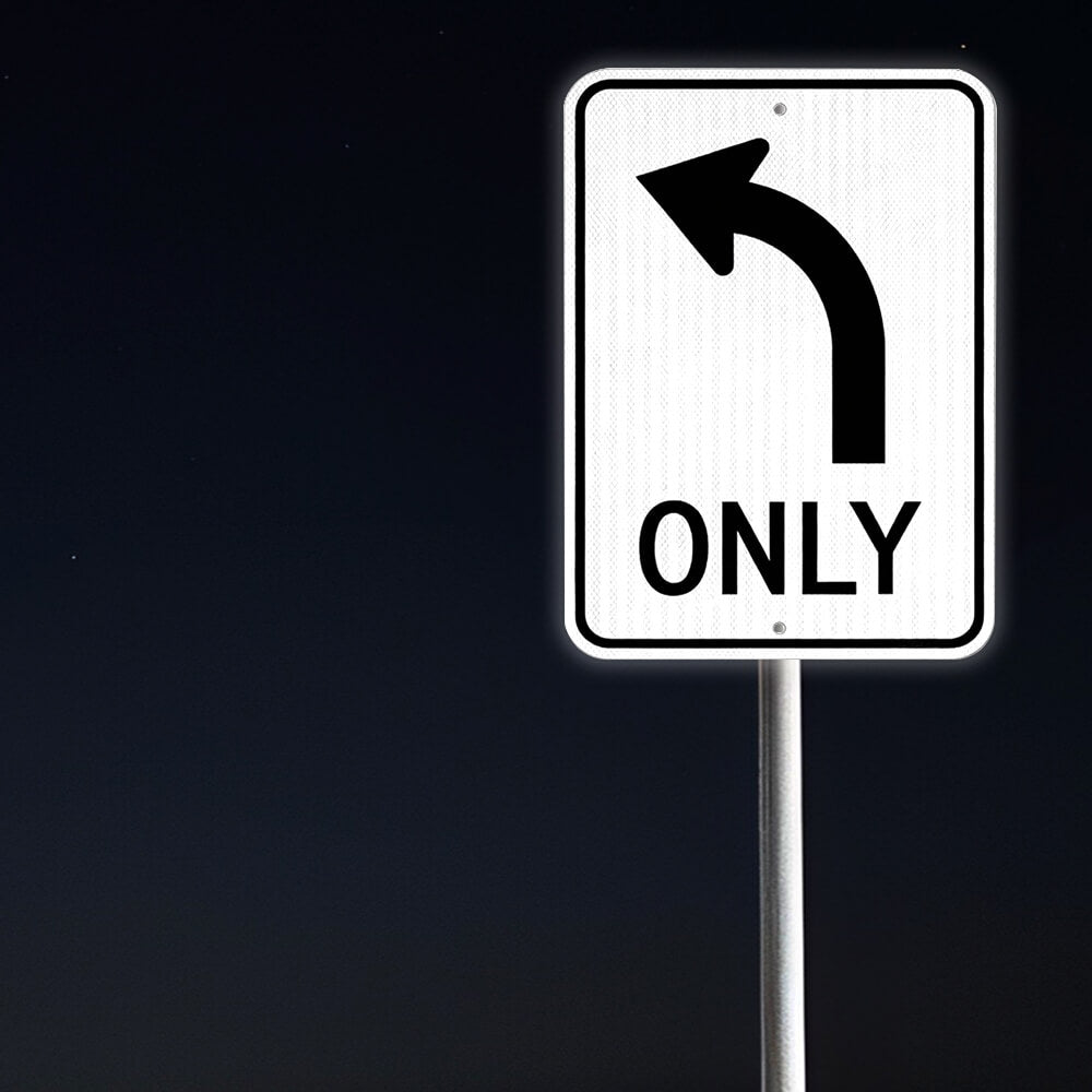Left Turn Only Sign