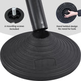 Plastic Retractable Stanchion with 10 ft Black Belt and Rubber Base