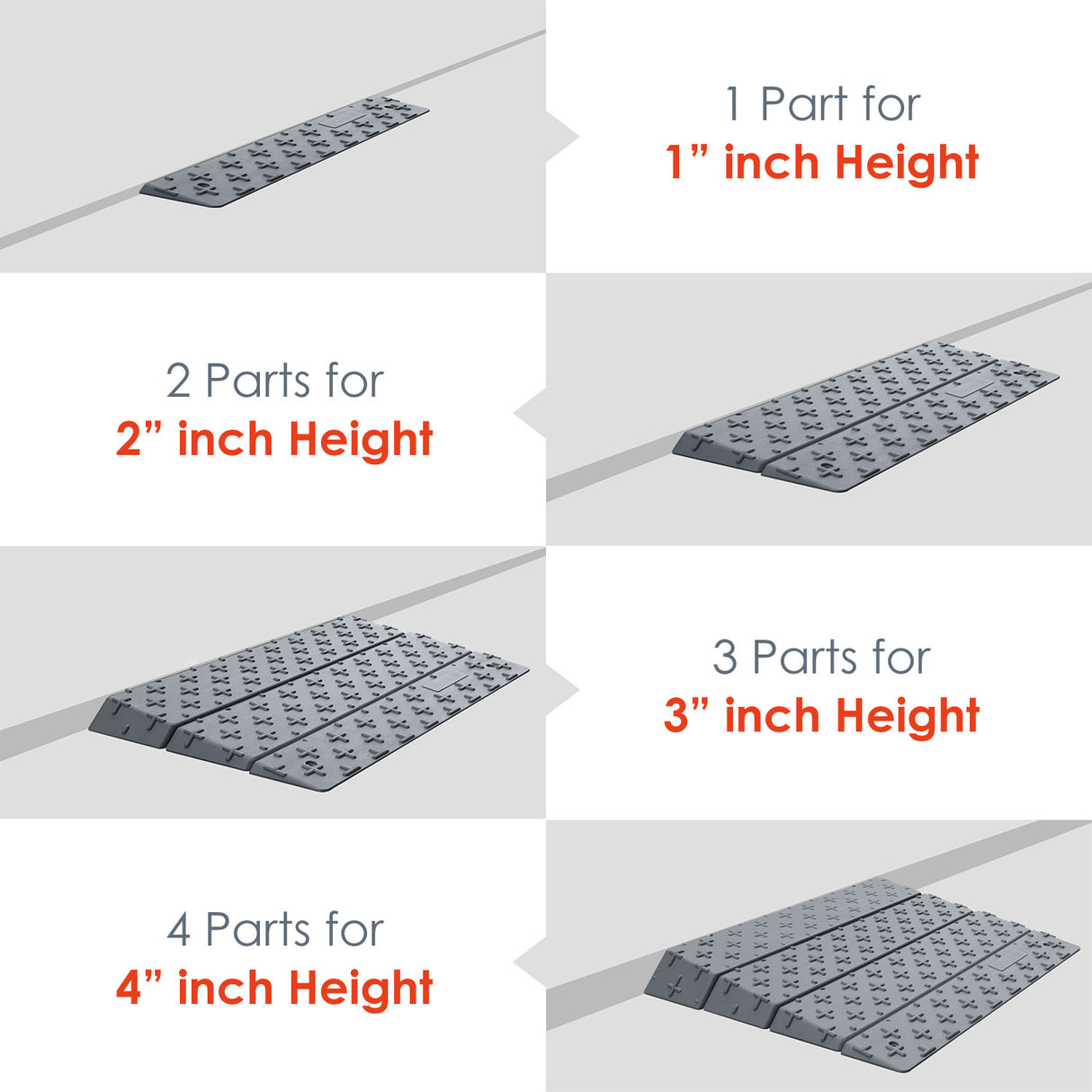 Extensible Threshold Ramp 1 - 6 Inch Height
