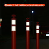 T-Top Delineator Post with Heavy Duty Rubber Base , 4+4Inch ASTM Type IV Reflective Tape