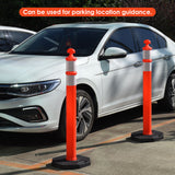 T-Top Delineator Post with Heavy Duty Rubber Base , 4+4Inch ASTM Type IV Reflective Tape