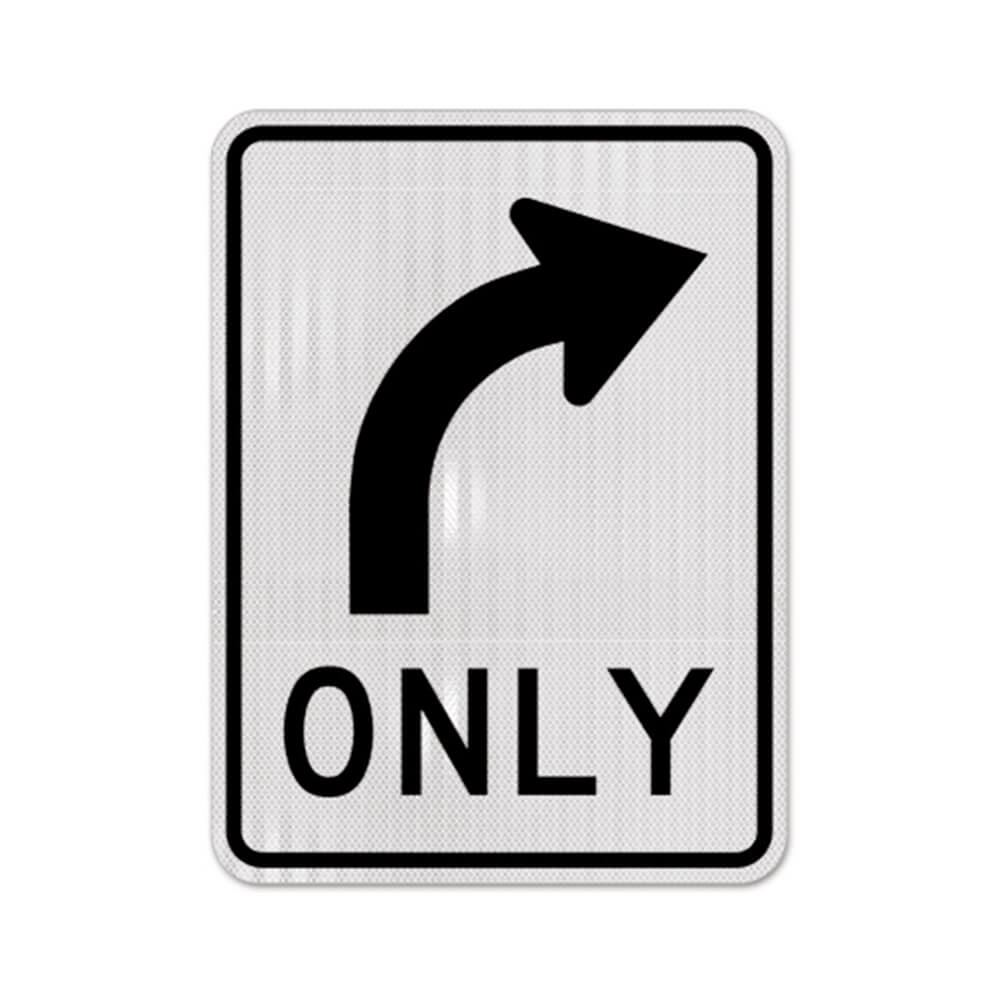 Right Turn Only Sign
