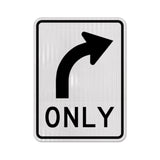 Right Turn Only Sign