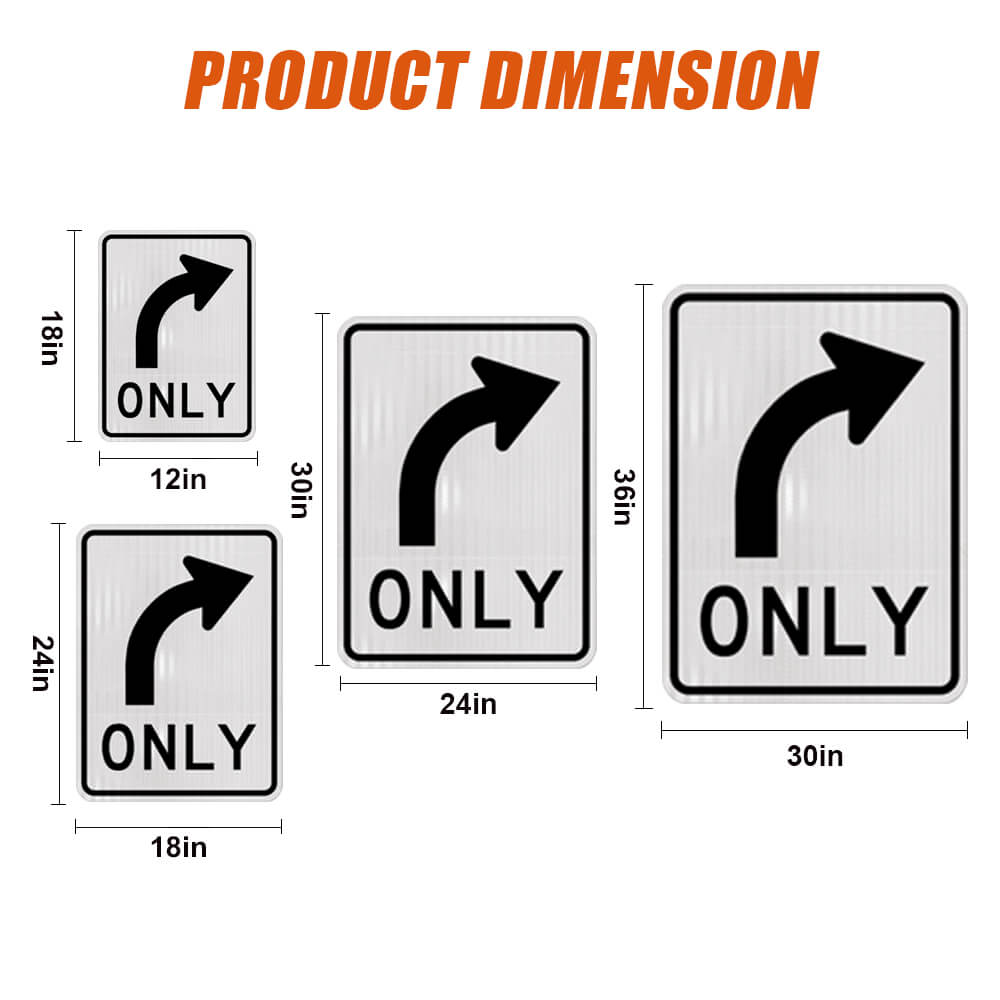 Right Turn Only Sign