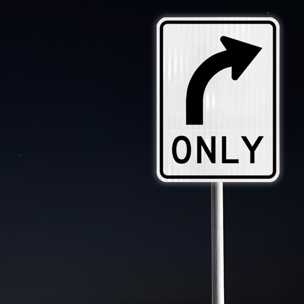 Right Turn Only Sign