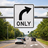 Right Turn Only Sign