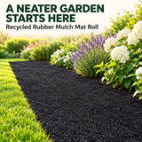 6 x 2 ft Recycled Rubber Mulch Mat Roll for Garden Landscaping