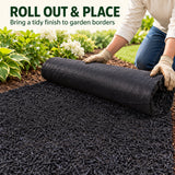 6 x 2 ft Recycled Rubber Mulch Mat Roll for Garden Landscaping