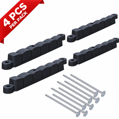 4-piece rubber landscape edging set with 4 PCS per pack quantity badge