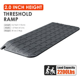Rubber Threshold Ramp Height 1 to 4Inch