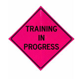 48" Reflective Pink Vinyl Roll-Up Sign | Durable & Weather-Resistant | Ideal for Traffic Control, Roadwork, Construction Zones, and Safety Warnings | Portable & Easy to Store