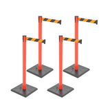 10ft Retractable Belt Stanchion Barrier - side angle