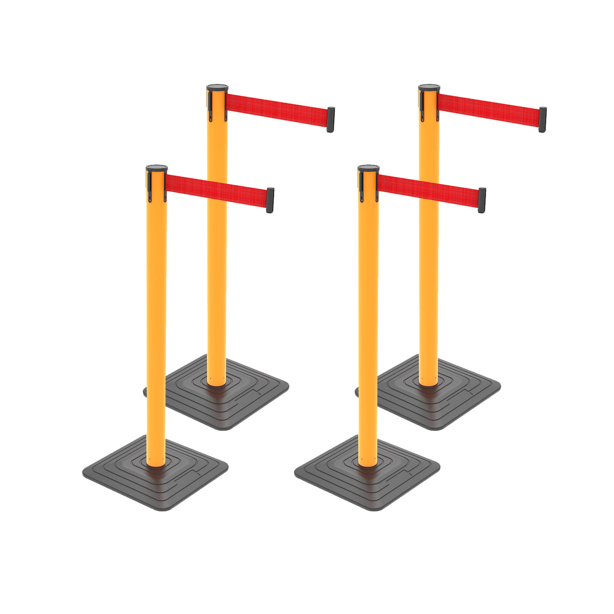 10ft Retractable Belt Stanchion Barrier - front view