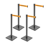 10ft Retractable Belt Stanchion Barrier - front view