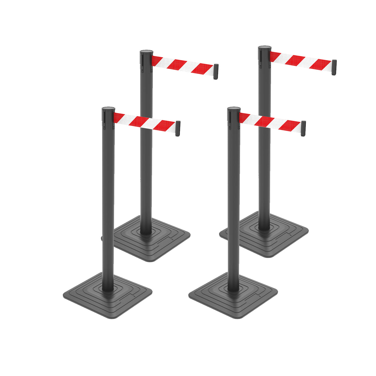10ft Retractable Belt Stanchion Barrier - product dimensions