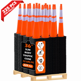 OranLite slim body traffic cones, 225 pieces per pallet
