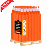 OranLite solid orange traffic cones, 848 pieces per pallet