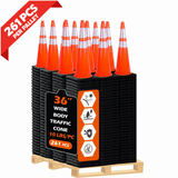 OranLite wide body traffic cones, 261 pieces per pallet