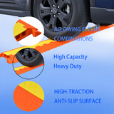 Orange polyurethane cable protector detail